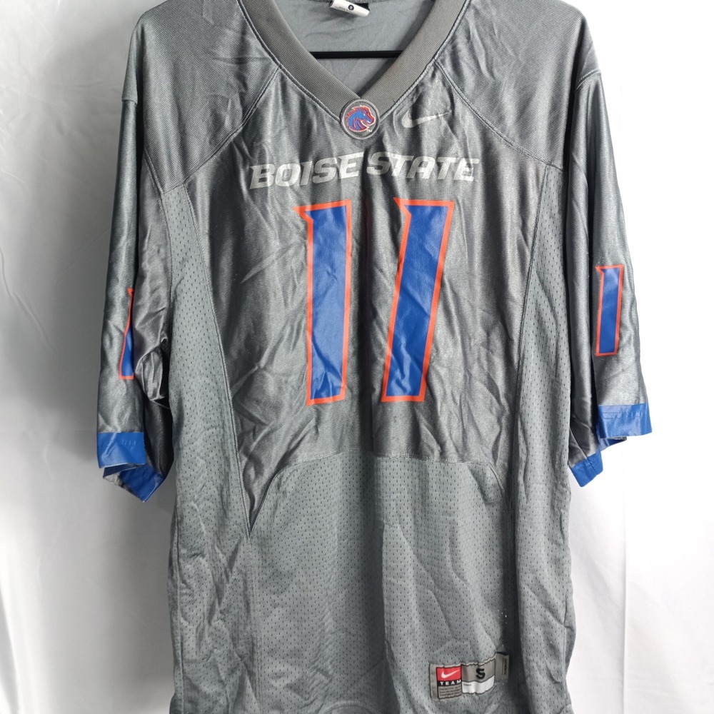 Nike Boise State Broncos #11 Grey Football Jersey Mens Small S Authentic Team
